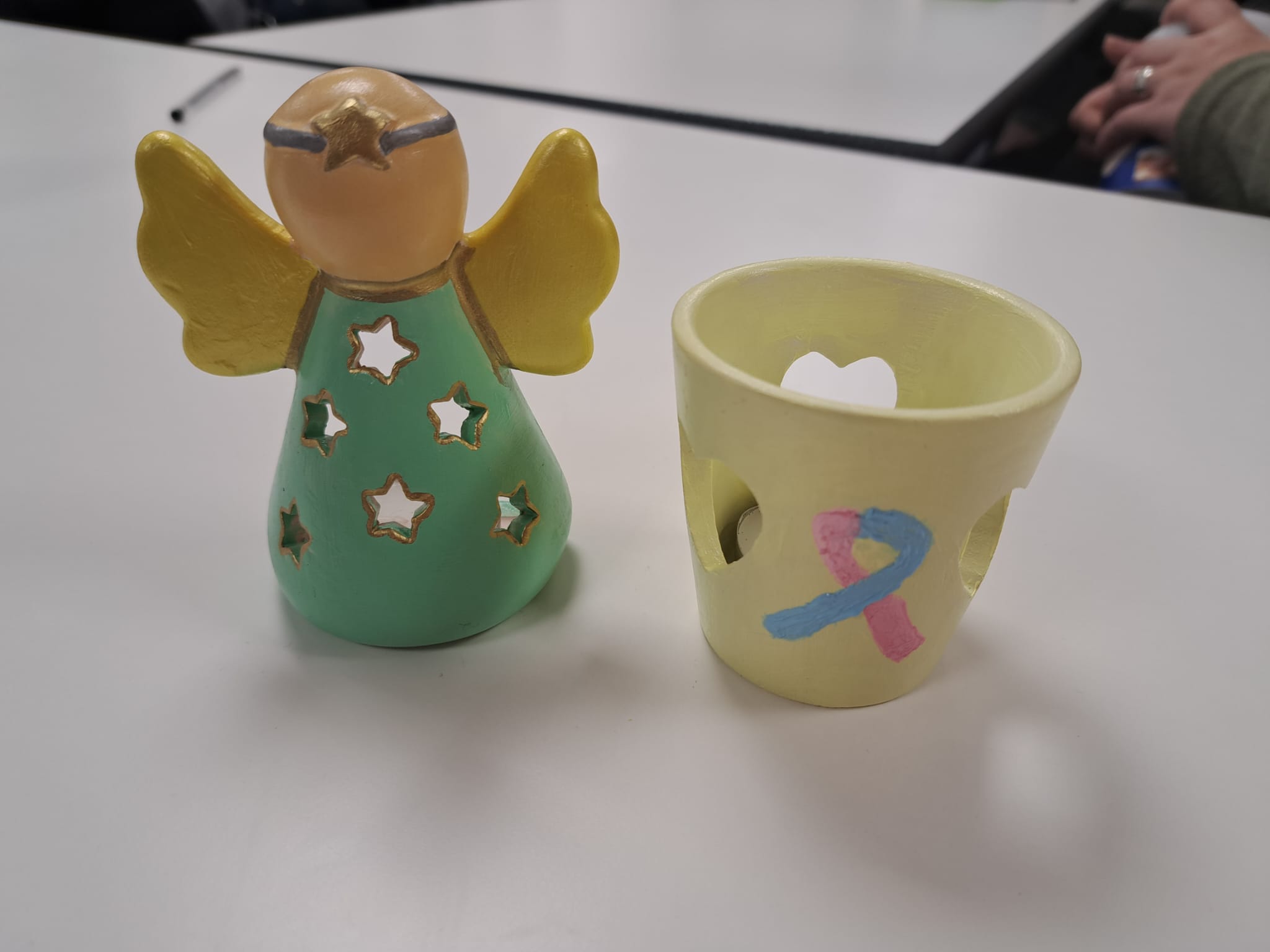Angel and candle painted for Wave of Light.